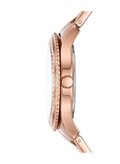 FOSSIL Women's Stella Date Display Stainless Steel Analog Wrist Watch ES5131 - 37 mm - Rose Gold  - Image 4