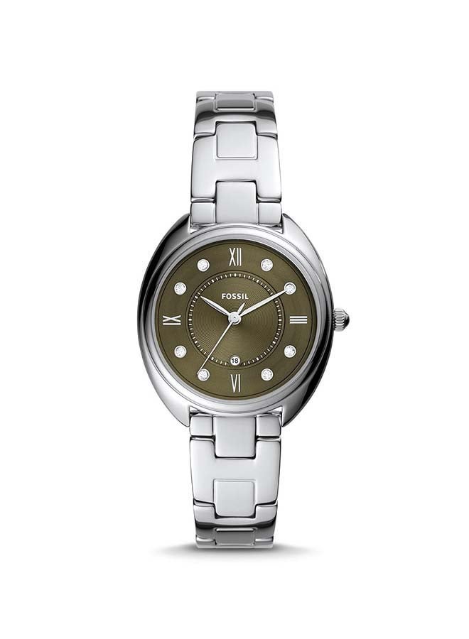 FOSSIL - Women's Gabby Date Display Stainless Steel Analog Wrist Watch ES5114 - 34 mm - Silver - Image 1