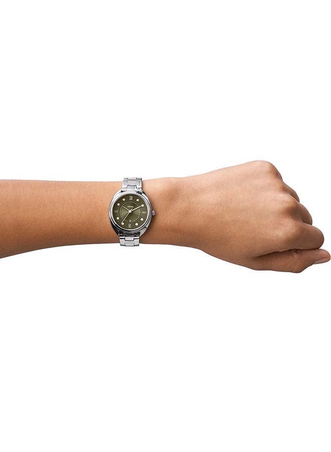 FOSSIL - Women's Gabby Date Display Stainless Steel Analog Wrist Watch ES5114 - 34 mm - Silver - Image 1