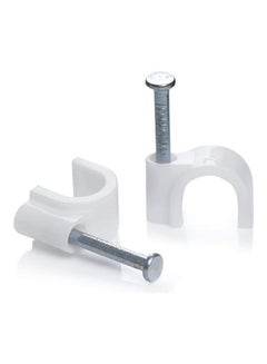 Generic Cable Clip 100Pcs Box White 8mm 