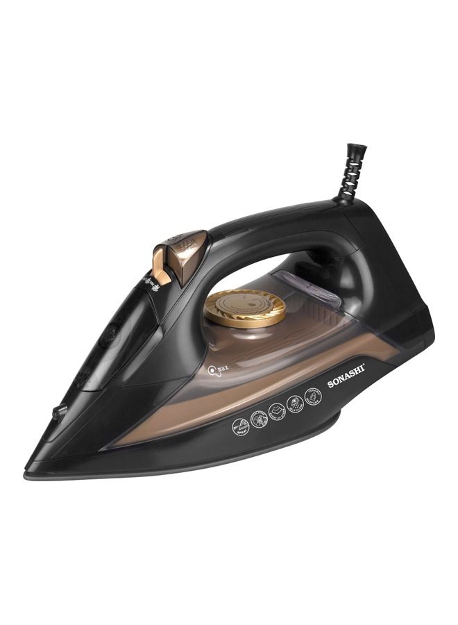 SONASHI - Steam Iron with Ceramic Coated Soleplate/Self Clean Function | Spray/Steam/Burst Steam and Dry Iron Options | Manual Temperature Setting based on Cloth Type 1 kg 2200 W SI-5074N Black - Image 1