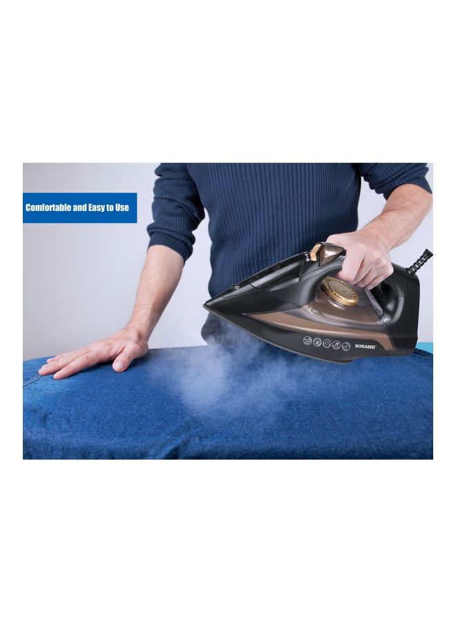 SONASHI - Steam Iron with Ceramic Coated Soleplate/Self Clean Function | Spray/Steam/Burst Steam and Dry Iron Options | Manual Temperature Setting based on Cloth Type 1 kg 2200 W SI-5074N Black - Image 1