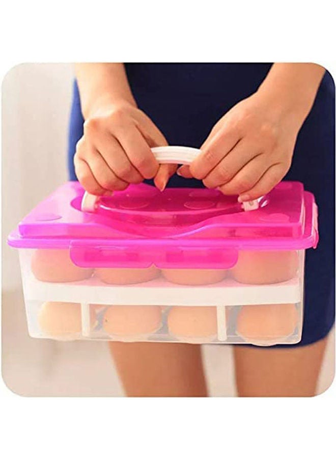 Egg Storage Box 2-Door 24 Pack Eggs Multicolor - Image 1