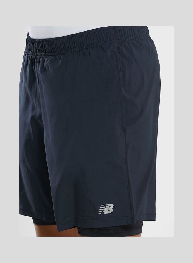 New Balance - 7" Core Run Shorts Navy - Image 1