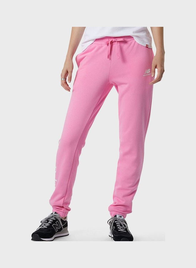 New Balance Essential Celebrate Fleece Sweatpants Pink - Image 1
