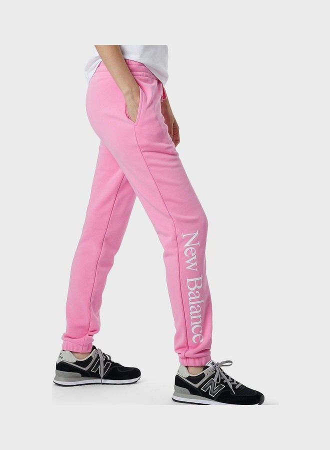 New Balance Essential Celebrate Fleece Sweatpants Pink - Image 4