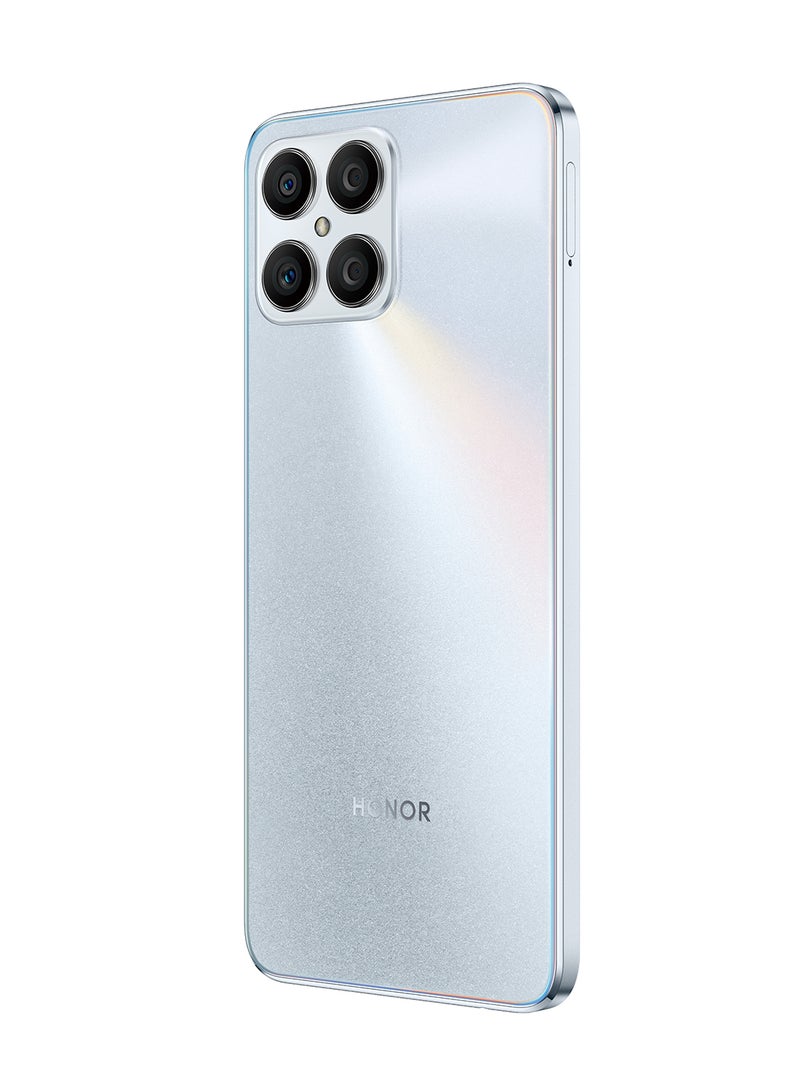 Honor - X8 Dual SIM Titanium Silver 6GB RAM 128GB 4G - Middle East Version - Image 1