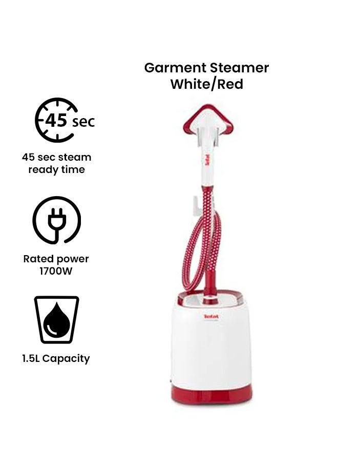 PRO STYLE Upright Garment Steamer, Convenient, Lareg Capacity 1.5 L 1700.0 W IT3400M0 White/Red