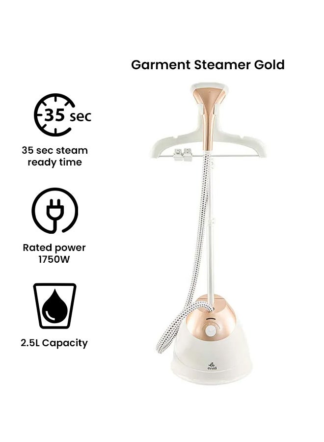 evvoli 3 Stage Garment Steamer 2.5 L 1750.0 W EVIR-GS1750G Gold  - Image 2