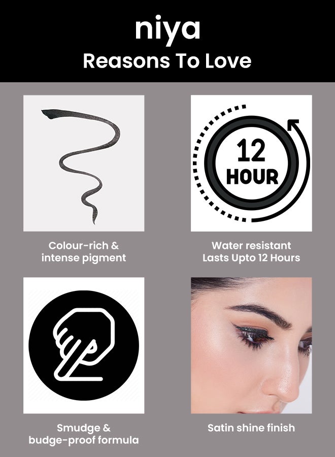 نِيّة قلم تحديد عيون سائل بلون معدني بنفسجي - Image 5