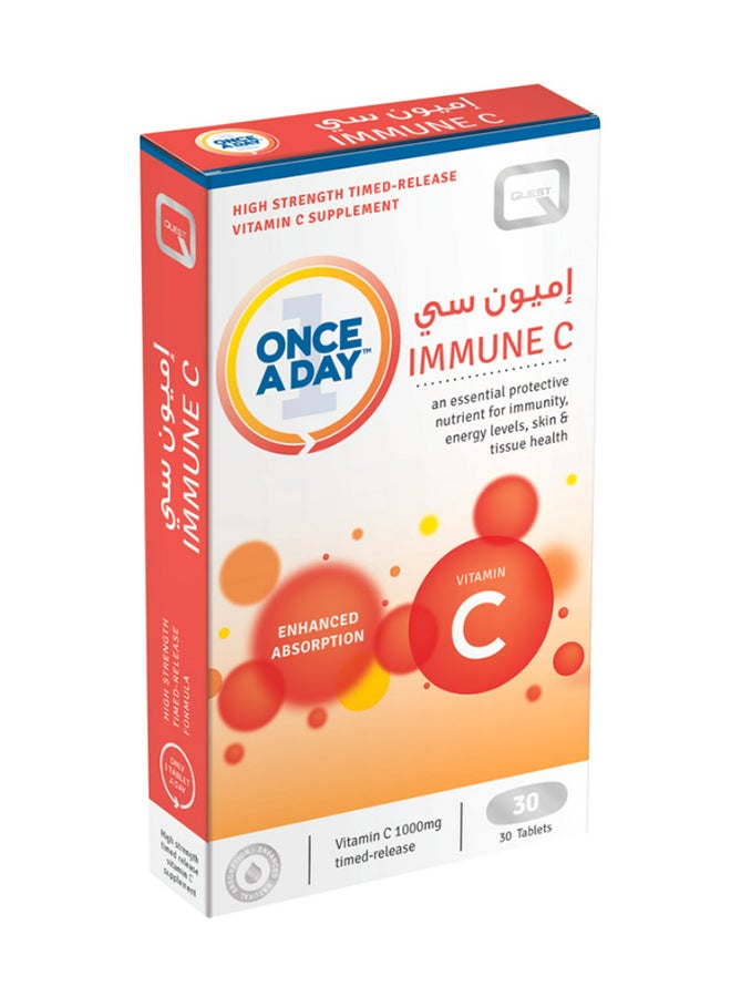 Quest Immune C - Vitamin C 1000mg Time-Released - 30 Tablets  - Image 1