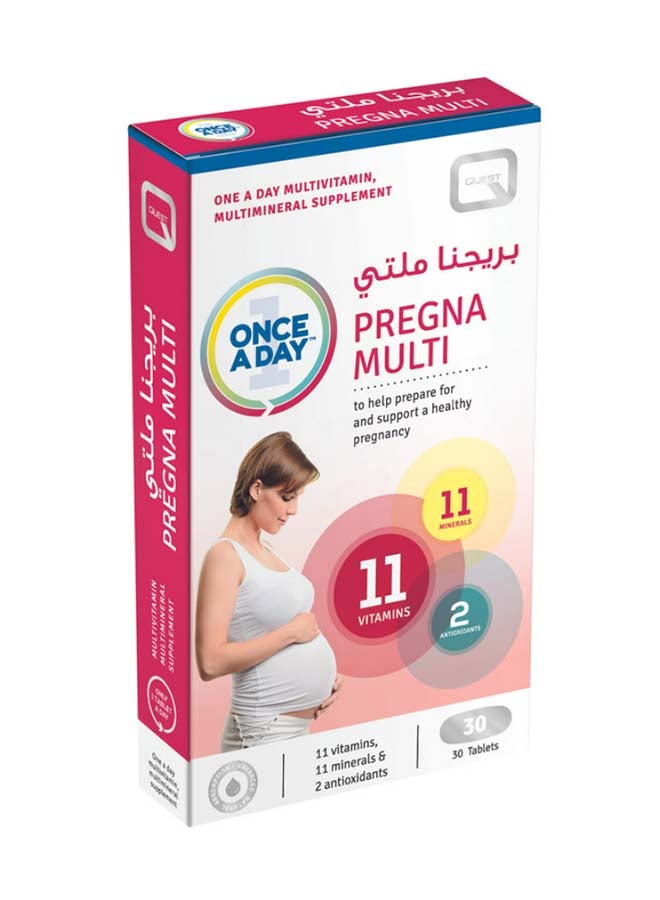 Quest Pregna Multi - To Help Prepare Healthy Pregnancy  30 Tablets  - Image 1