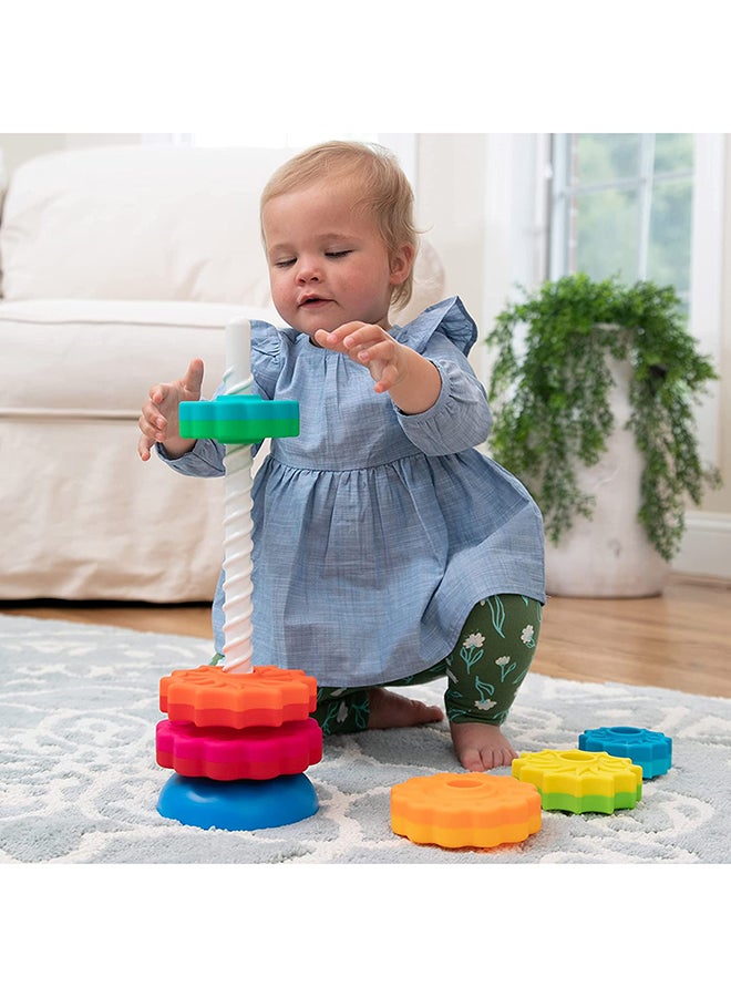 Fat Brain Toys Spin Again Kids Stacking Toy 14x43.2x17.5cm  - Image 5