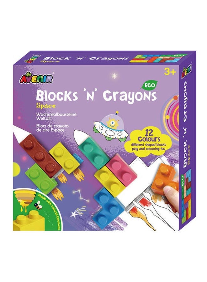 Avenir Blocks N' Crayons Space Set
