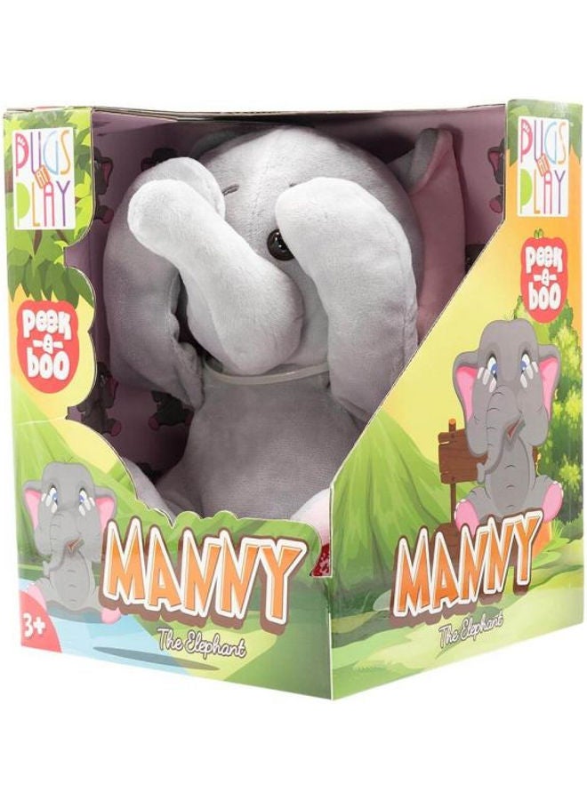 PUGS AT PLAY Peek-A-Boo Stuffed Elephant  - Image 2