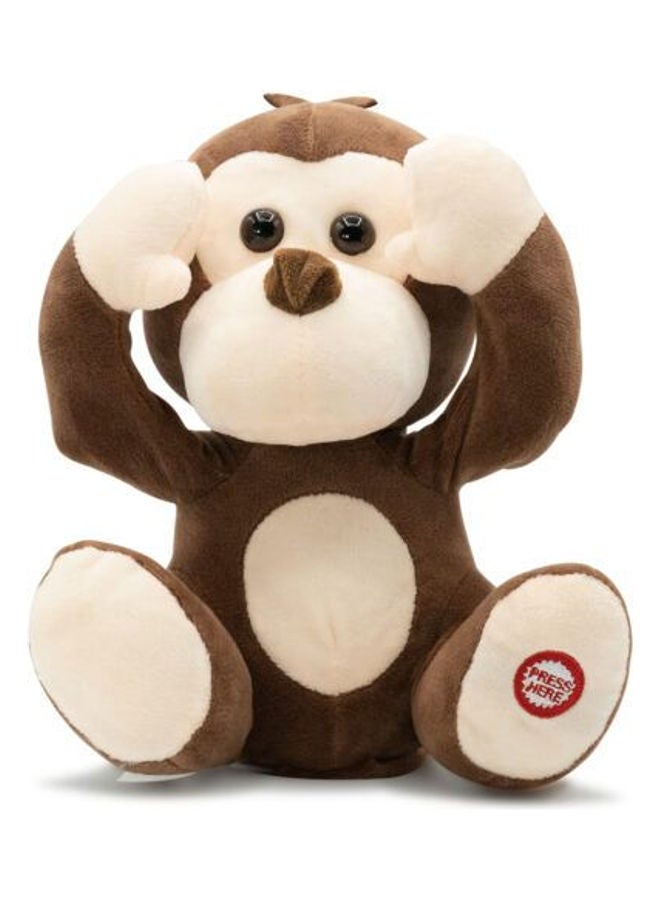 PUGS AT PLAY Peek-A-Boo Freedo Stuffed Monkey  - Image 1