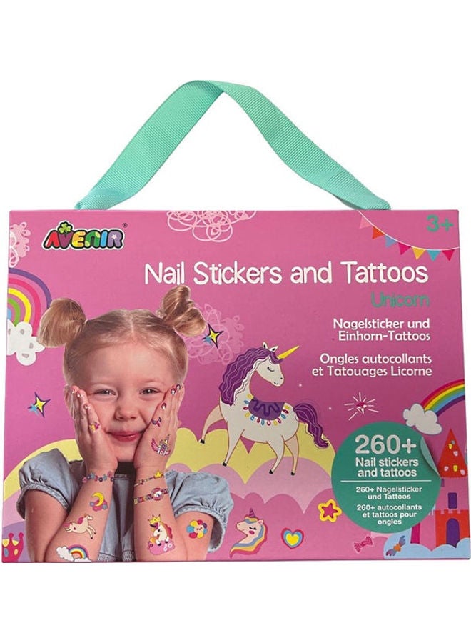 Nail Stickers And Tattoos Unicorn Set #NULLL#