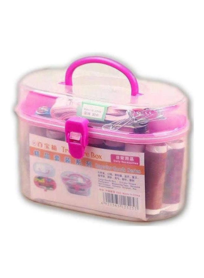 Generic Portable Mini Travel Sewing Box With Needle Threads Sewing Kits Multicolour  - Image 1