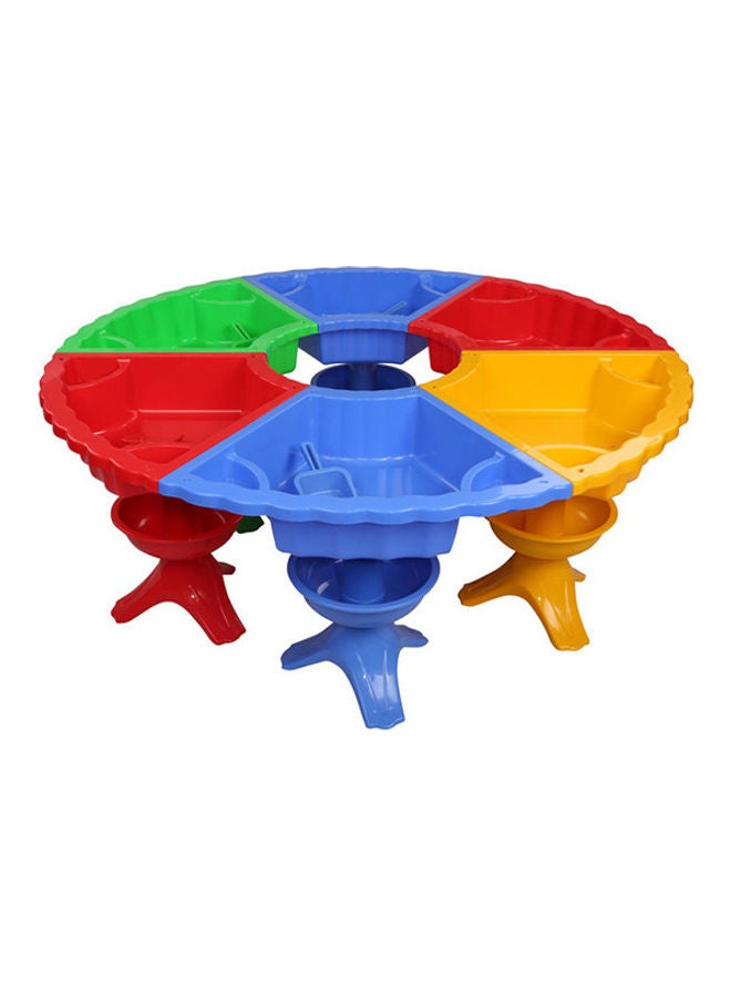 جساي تويز Multifunction Plastic Children Kindergarten Assembled Sand And Water Play Table Multicolour 150x150x55cm  - Image 1