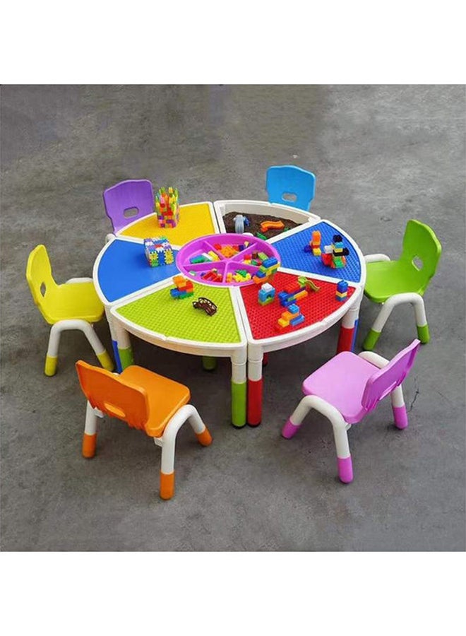 جساي تويز Building Block Toy Irregular Table Children's For Daycare Blue  - Image 5