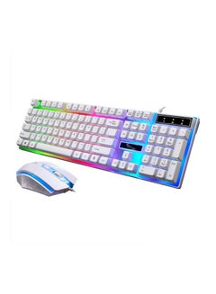 Generic High Quality G21 Wired LED Gaming Keyboard With Mouse Set White  - Image 1