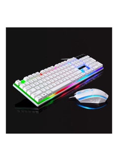 Generic High Quality G21 Wired LED Gaming Keyboard With Mouse Set White  - Image 4