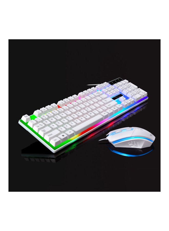 High Quality G21 Wired LED Gaming Keyboard With Mouse Set White  - Image 4
