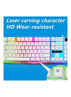 Generic High Quality G21 Wired LED Gaming Keyboard With Mouse Set White  - Image 3