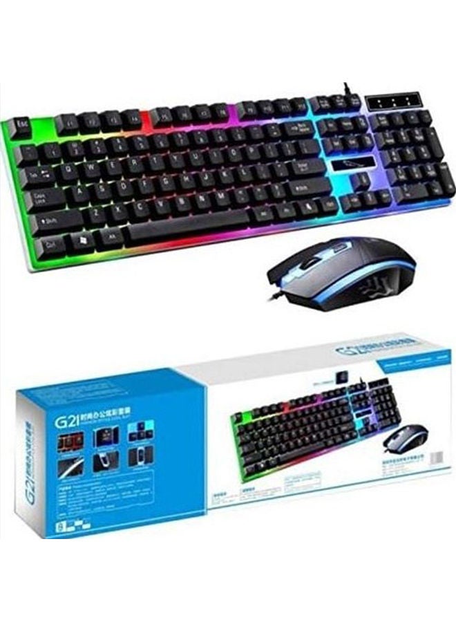 Generic G21 Wired LED Gaming Keyboard With Mouse Set  - Image 3
