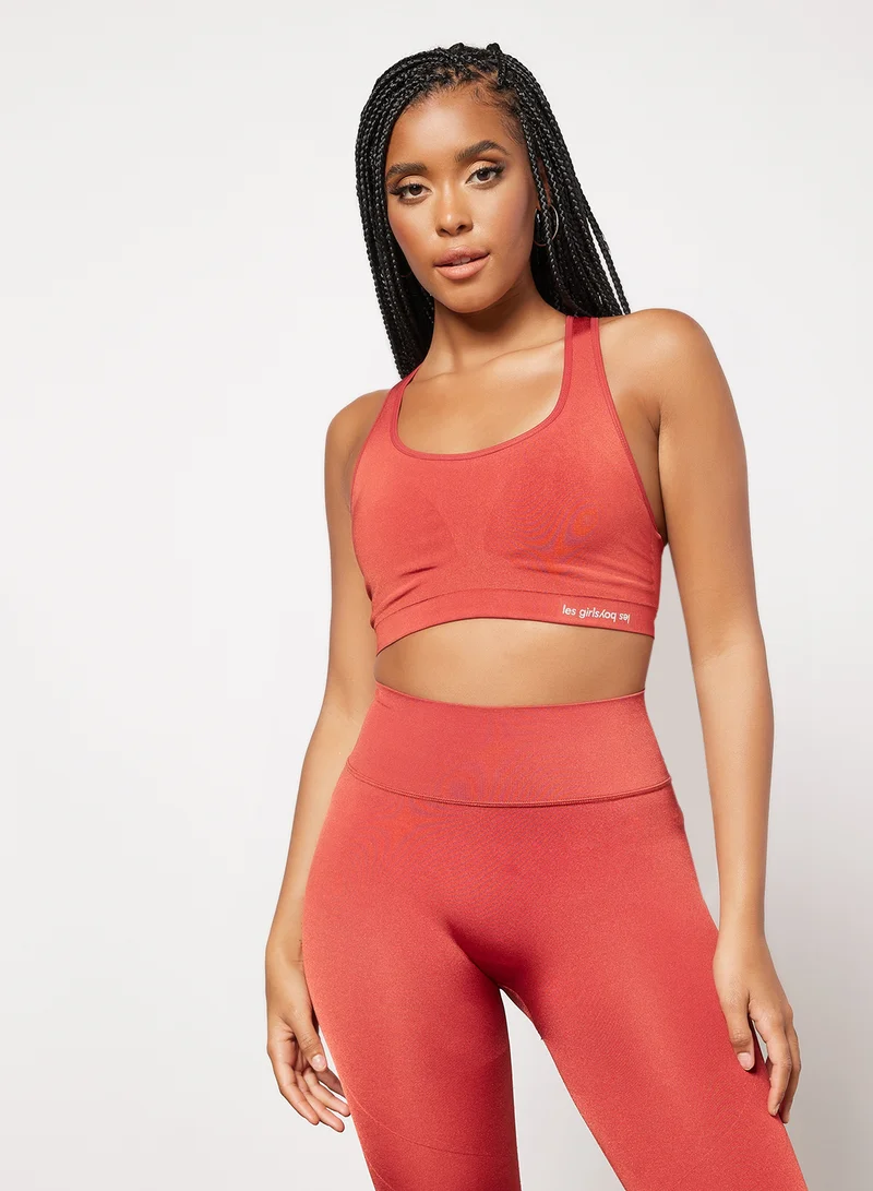 Les Girls Les Boys Seamless Logo Crop Top