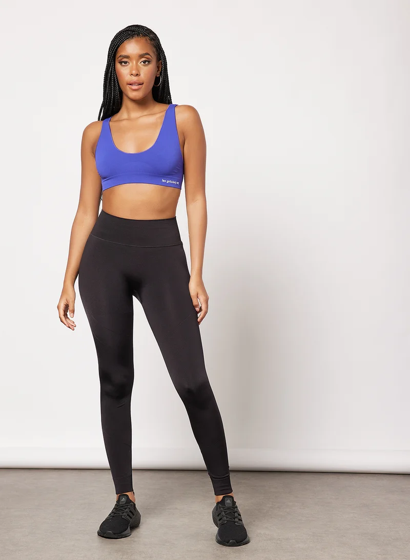 ليس جيرلز ليس بويز Logo Crop Top Blue