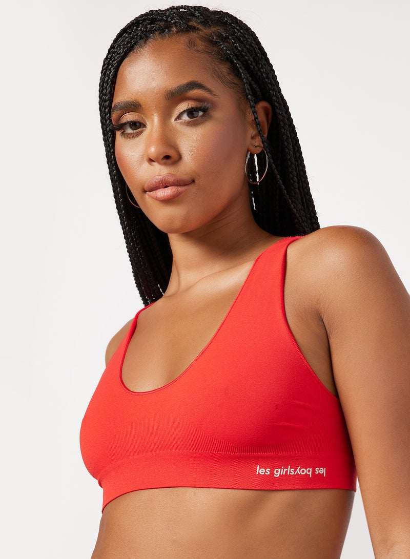 ليس جيرلز ليس بويز - Seamless Logo Crop Top Red - Image 1