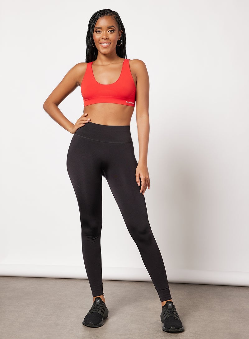 Seamless Logo Crop Top Red - v1646301694/N50315011V_4