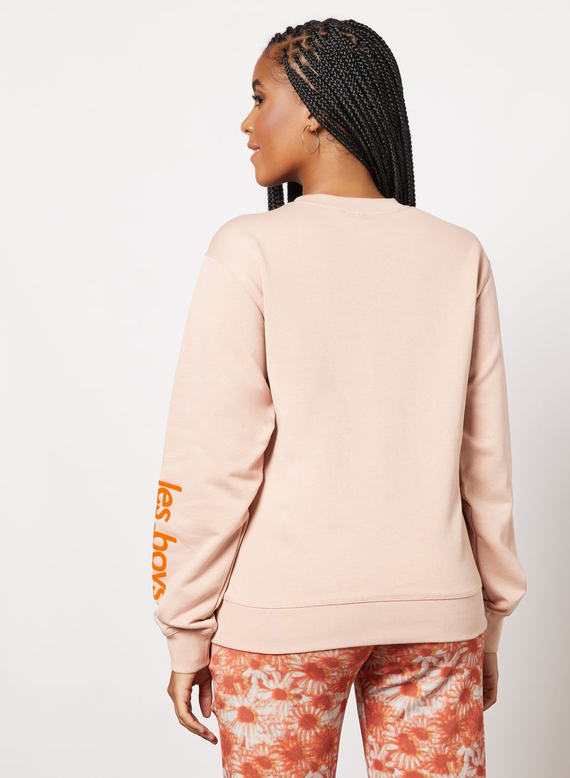 Les Girls Les Boys Basic Logo Sweatshirt Pink  - Image 2