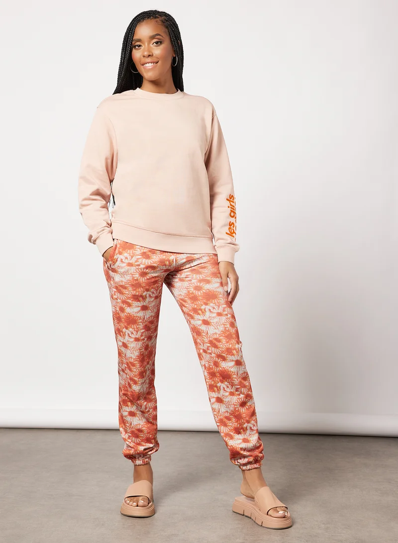 Les Girls Les Boys Basic Logo Sweatshirt Pink
