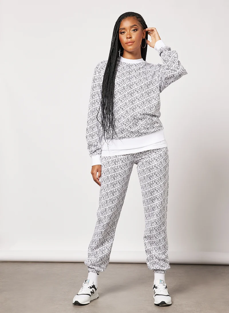 ليس جيرلز ليس بويز All-Over Print Sweatshirt White