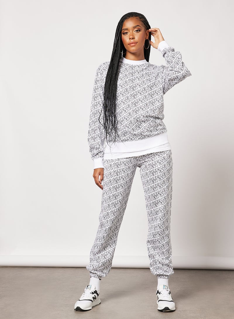 Les Girls Les Boys - All-Over Print Sweatshirt White - Image 1