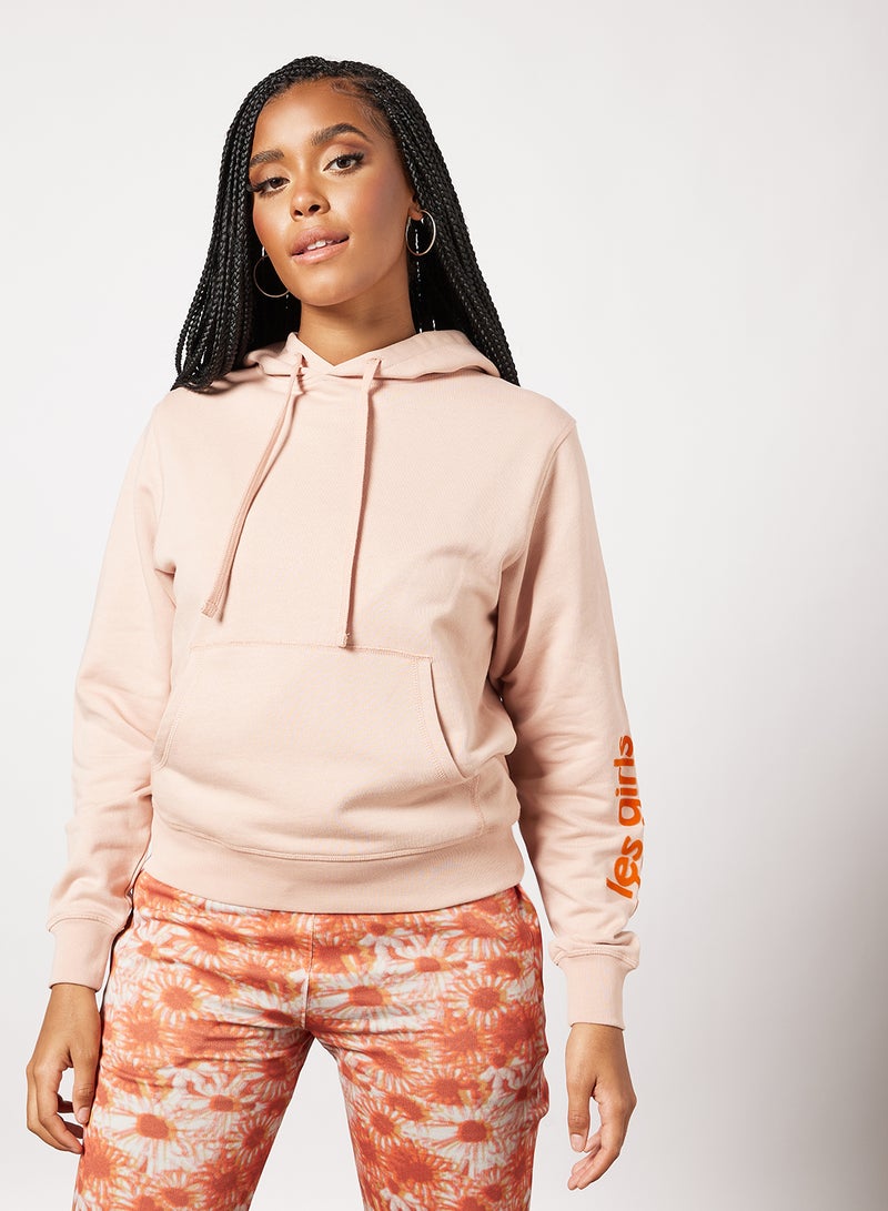 Les Girls Les Boys Basic Logo Hoodie Pink  - Image 1