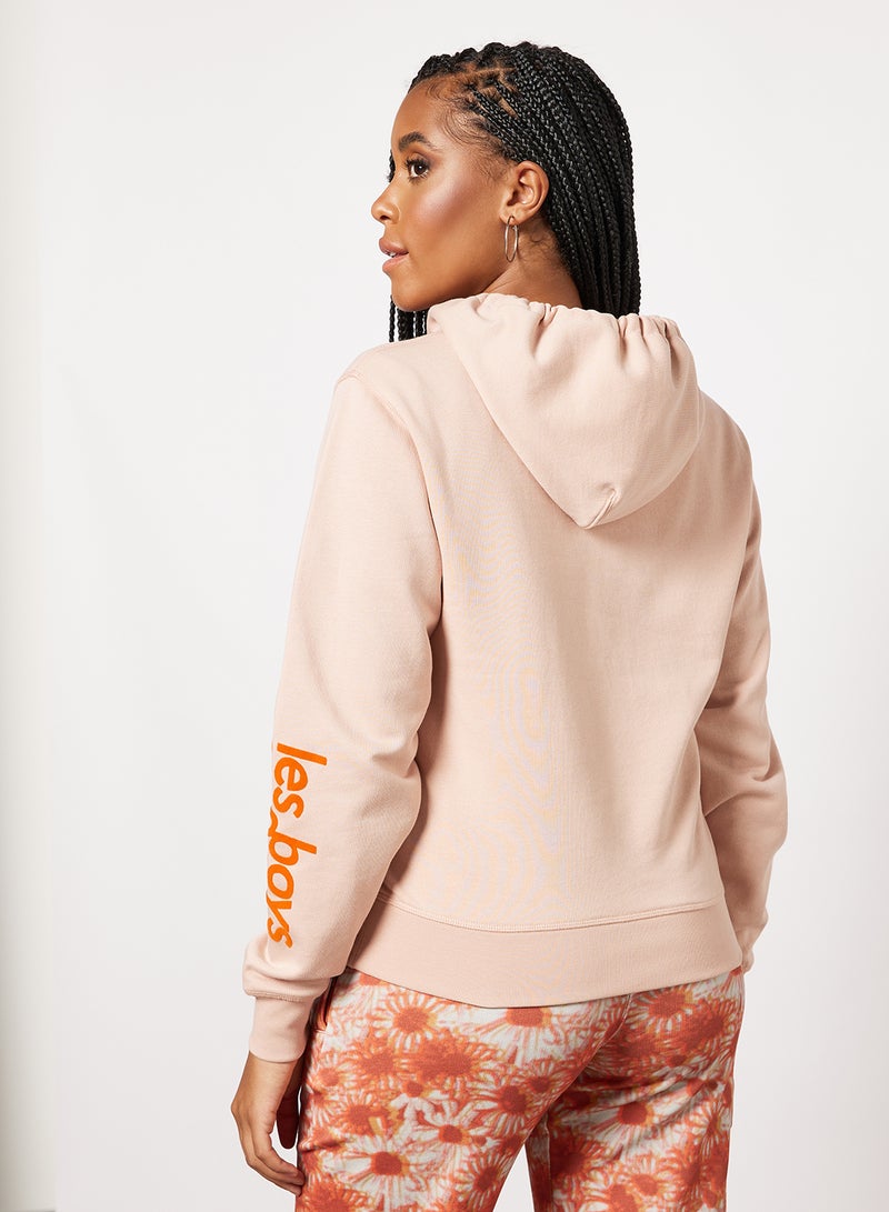 Les Girls Les Boys Basic Logo Hoodie Pink  - Image 2