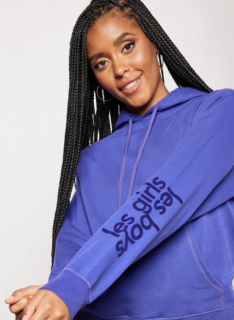 ليس جيرلز ليس بويز Basic Logo Hoodie Blue