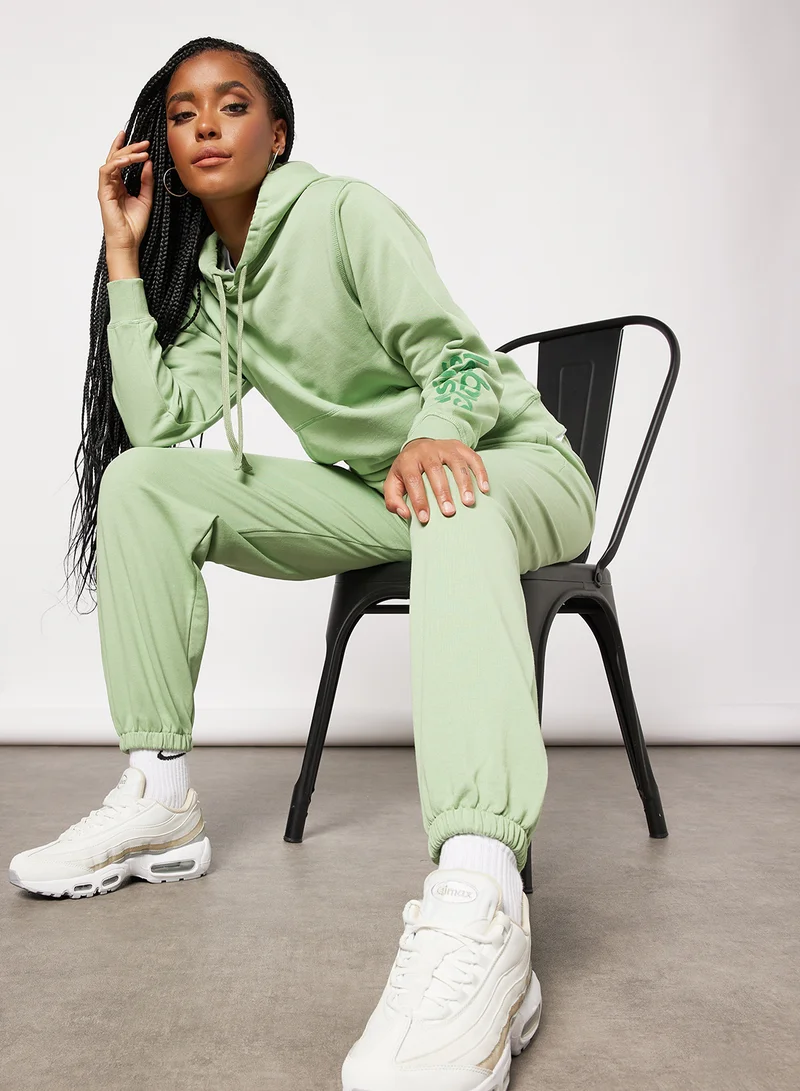 Les Girls Les Boys Basic Loose Fit Sweatpants Green