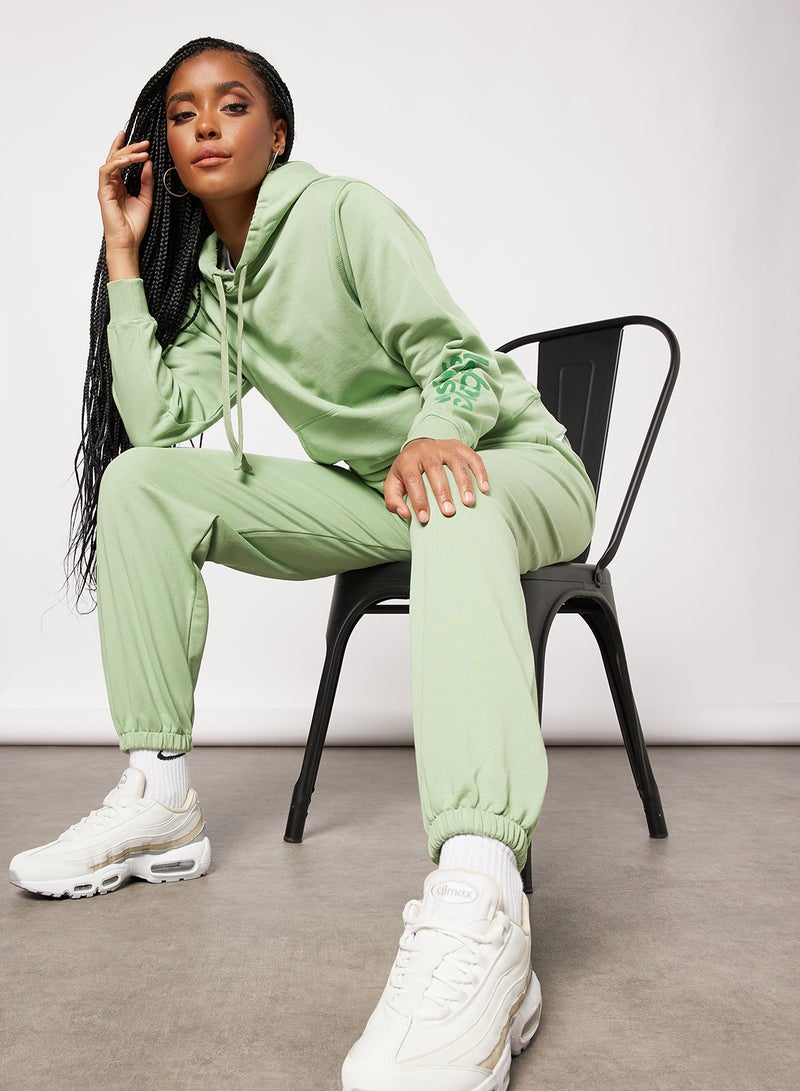 Les Girls Les Boys - Basic Loose Fit Sweatpants Green - Image 1