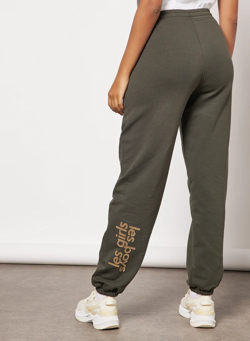 ليس جيرلز ليس بويز Basic Loose Fit Sweatpants Green