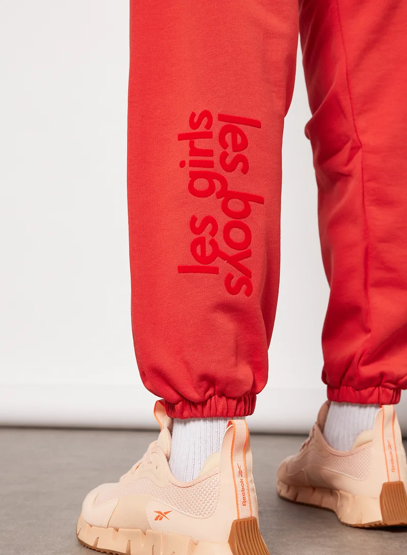 ليس جيرلز ليس بويز Basic Loose Fit Sweatpants Red