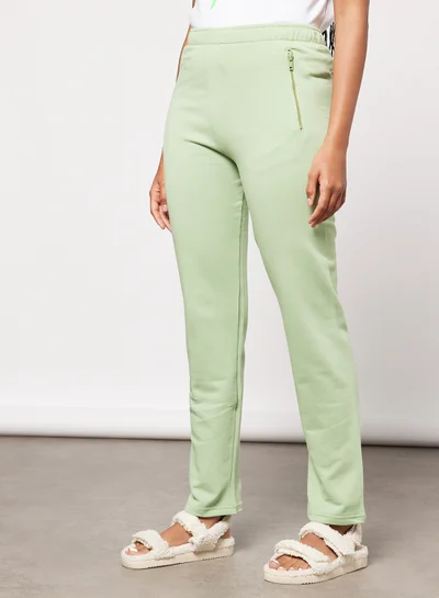 Les Girls Les Boys Straight Leg Sweatpants Green