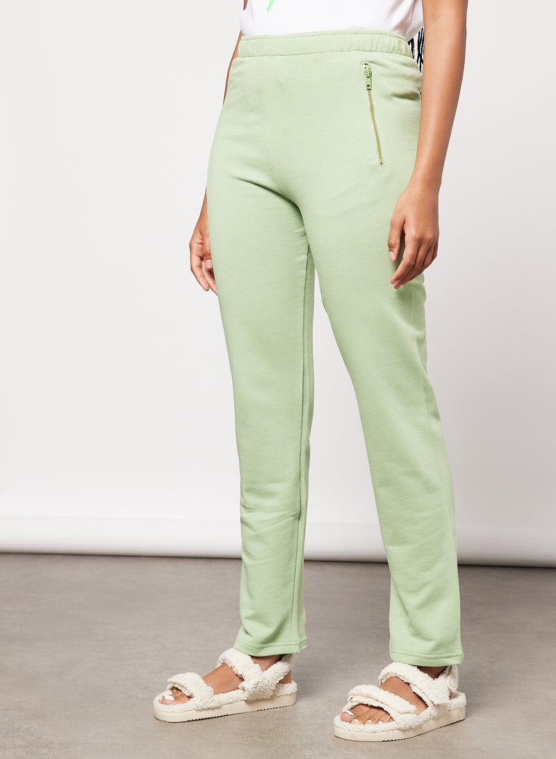 Les Girls Les Boys - Straight Leg Sweatpants Green - Image 1