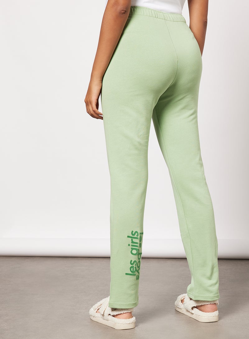 Les Girls Les Boys - Straight Leg Sweatpants Green - Image 1