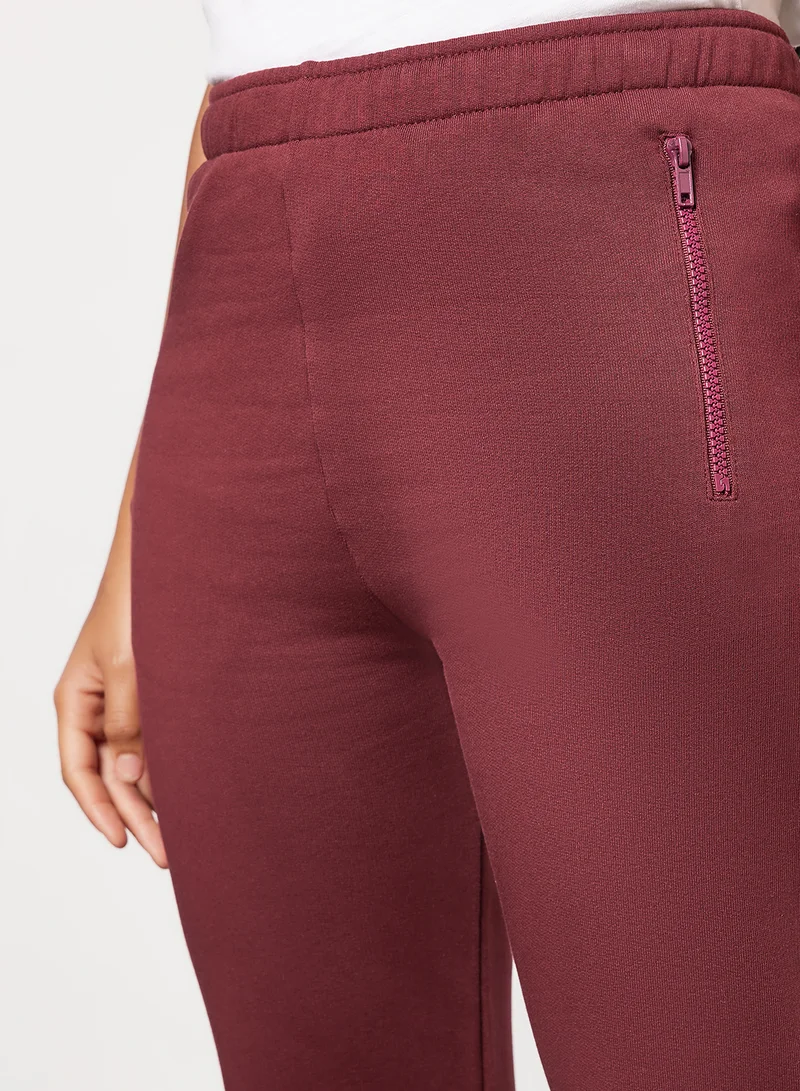 Les Girls Les Boys Straight Leg Sweatpants Maroon