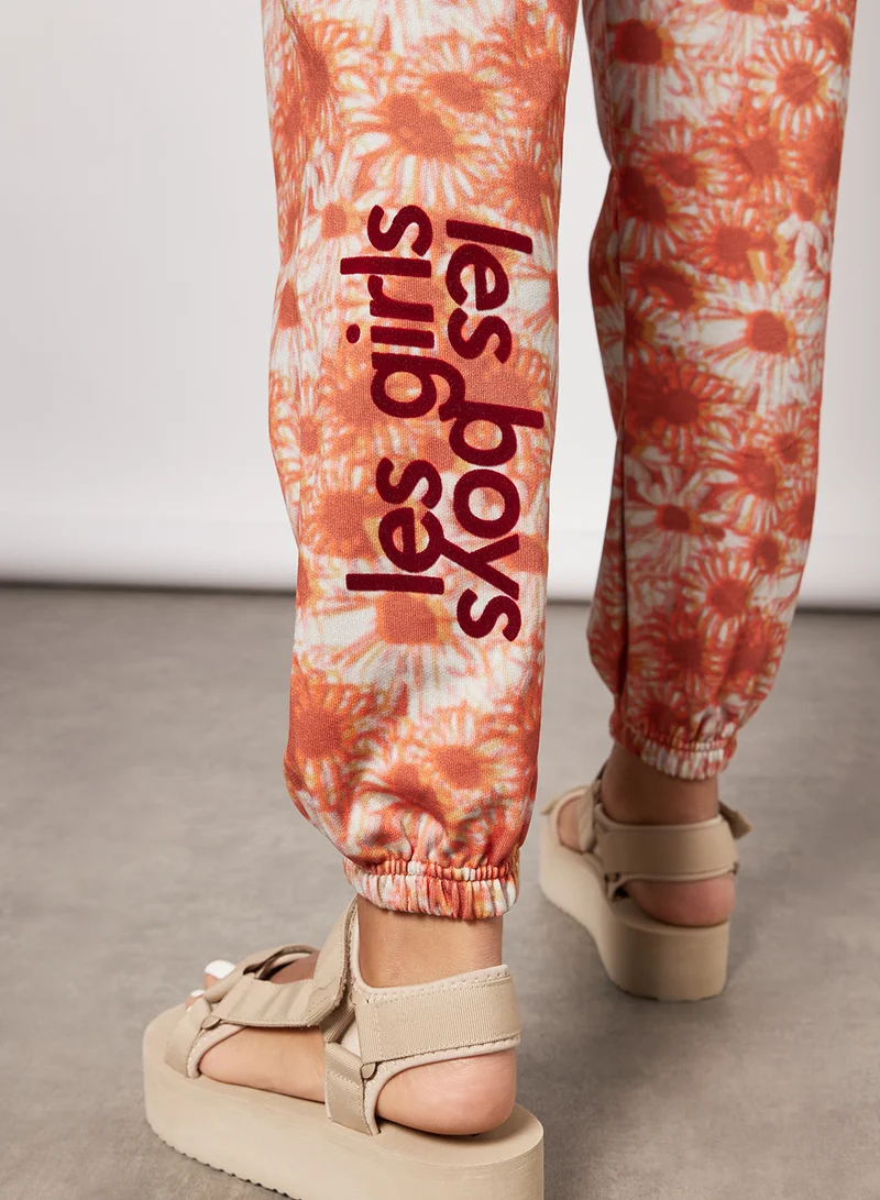Les Girls Les Boys Hazy Daisy Joggers Orange