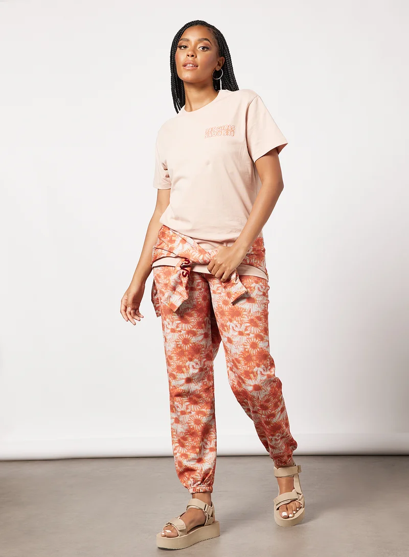 Les Girls Les Boys Hazy Daisy Joggers Orange